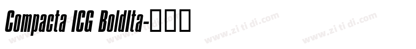 Compacta ICG BoldIta字体转换